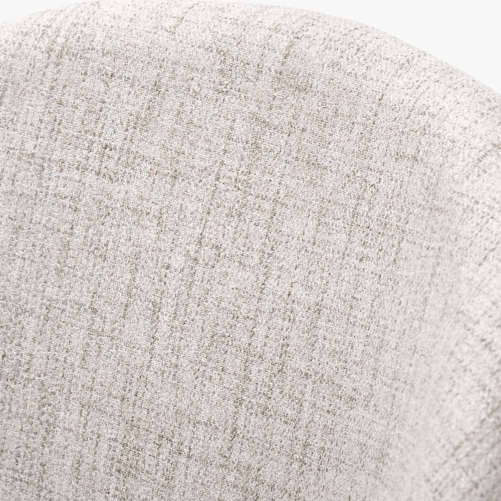Turi Pebble Grey Linen & Black Metal Dining Chair